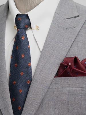 Bộ Suit Xám Ghi Đậm Sọc Xước Classic Fit TGS373